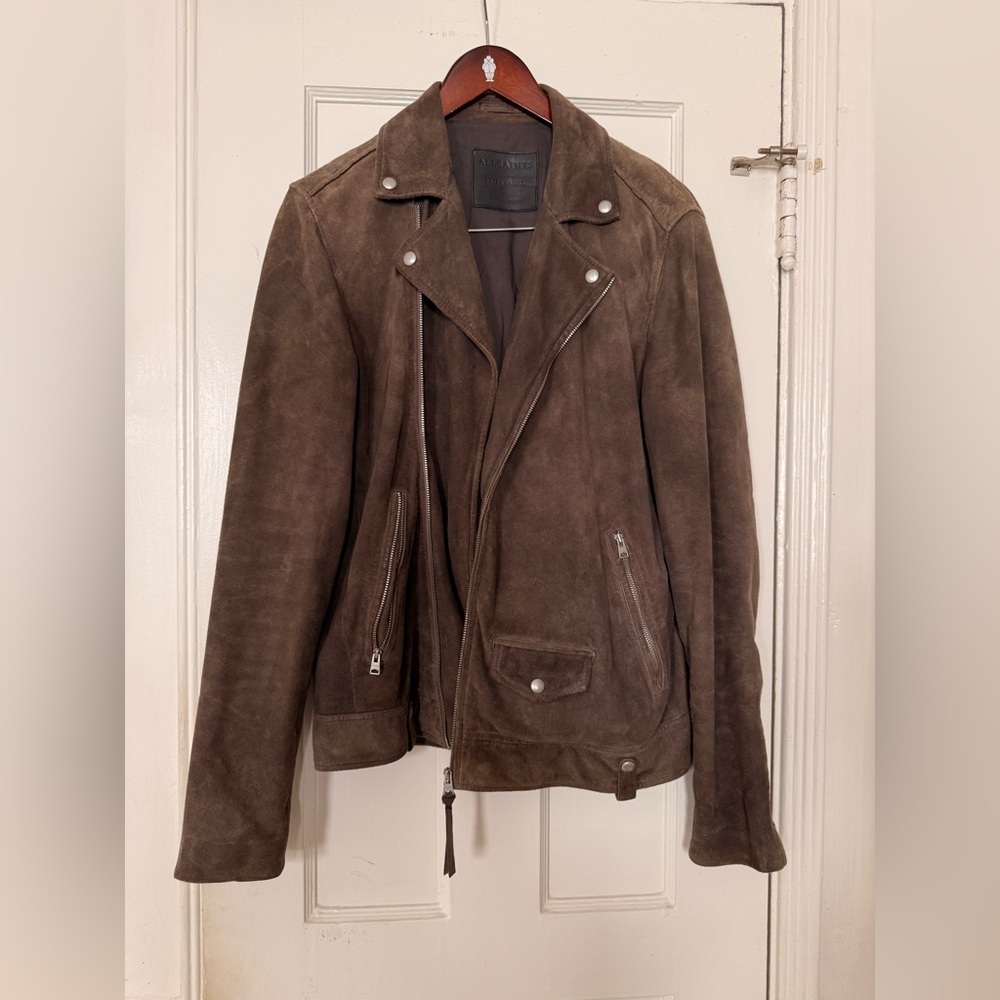 All Saints • Brown Suede Jacket